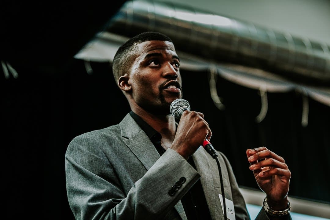 Lorne Jenkins speaking at financial literacy event